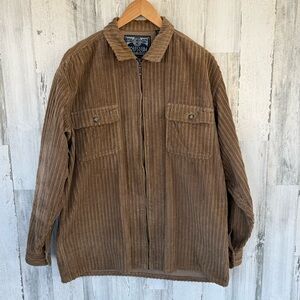 Coliseum Women’s Size XL Oversized Full Zip Shacket Light Brown Heavy Corduroy